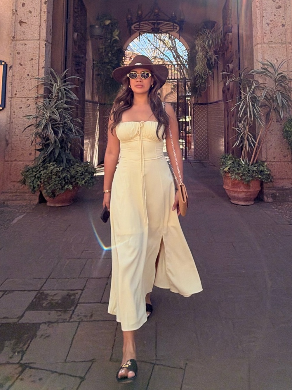 Elegant Cream Halter Maxi Dress - Picture 3 of 3